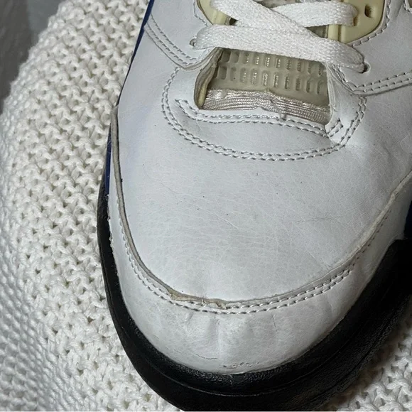 Nike air Jordan 5 retro White and Blue High-Top Sneakers 12